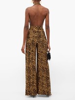 Thumbnail for your product : Norma Kamali Halterneck Leopard-print Jumpsuit - Leopard