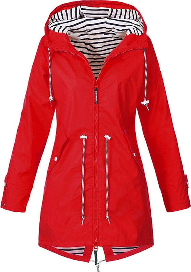 red waterproof jacket womens