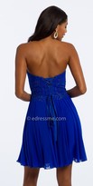 Thumbnail for your product : Camille La Vie Corset Tie Back Mesh Fit And Flare Cocktail Dress