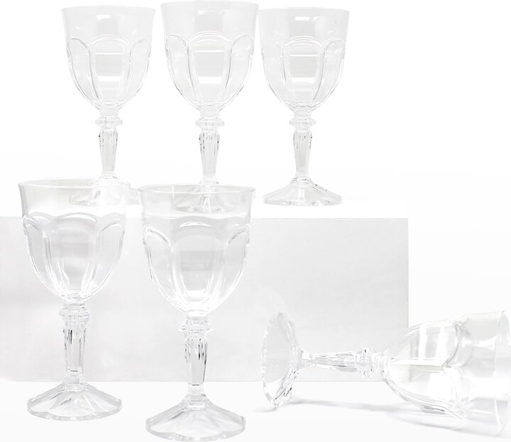 Set of 2 French wine glasses with Versailles design