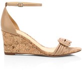 Thumbnail for your product : Alexandre Birman Vicky Knotted Leather Wedge Sandals