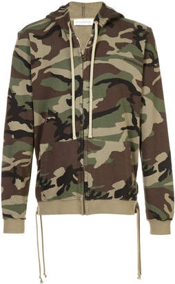 Faith Connexion camouflage print zipped hoodie