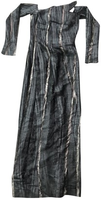 Emmanuelle Khanh Anthracite Velvet Dress for Women