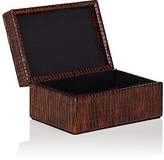 Thumbnail for your product : Barneys New York Glazed Leather Small Box - Brown