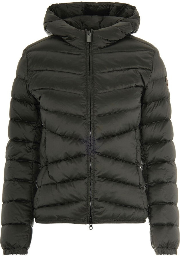 COLMAR ORIGINALS Grey Quilted Down Jacket With Hood