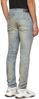 Thumbnail for your product : Amiri Blue Fringe Wire Faded Jeans