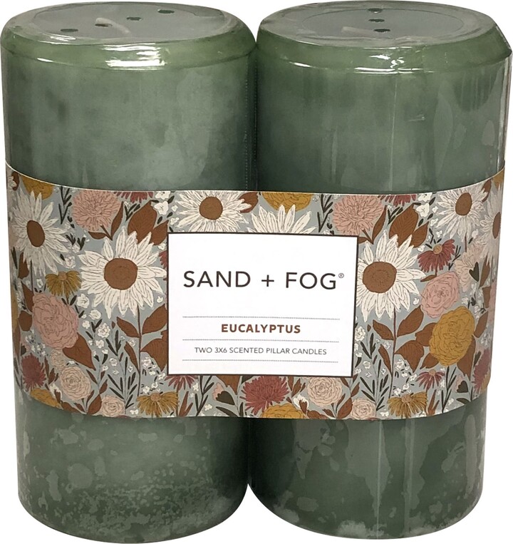 SAND AND FOG Eucalyptus Pillar Candle Set of 2 ShopStyle