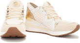 Thumbnail for your product : MICHAEL Michael Kors Mesh And Metallic-leather Sneakers