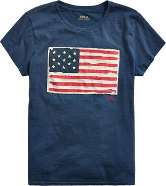 Polo Ralph Lauren flag-print cotton T-shirt