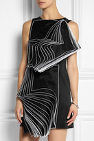 Thumbnail for your product : Christopher Kane Layered silk organza-paneled satin mini dress