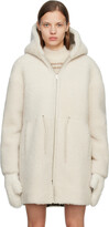 Thumbnail for your product : Yves Salomon Meteo Khaki & Off-White Quilted Reversible Shearling Coat