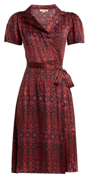 womens red wrap dress