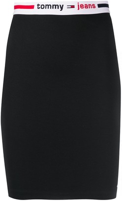 Tommy Jeans Logo Tape Fitted Bodycon Skirt