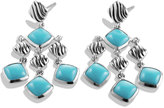 Thumbnail for your product : David Yurman Sculpted Cable Chandelier Earrings with Turquoise