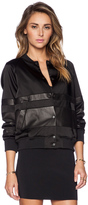 Thumbnail for your product : Alexander Wang T by Stretch Satin Bomber Jacket