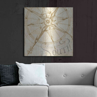 Luxe Metal Art 'Coast To Coast Sepia II' By Daphne " Coast To Coast Sepia II " by Daphne Brissonnet