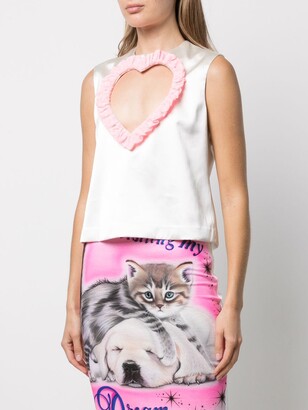Ashley Williams Love Me cut-out heart top