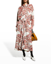 Thumbnail for your product : Proenza Schouler Abstract-Print Maxi Shirtdress