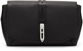 Thumbnail for your product : Rag and Bone 3856 Rag & Bone Enfield Soft Leather Flap-Top Clutch Bag, Black