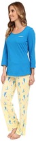 Thumbnail for your product : Jockey Mystic Bay L/S Top w/ Sailboats Printed Pant Pajama Set