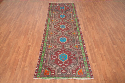 Wildon Home Handmade Wool Traditional Runner Rug 4x10
