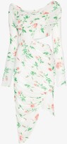Thumbnail for your product : yuhan wang Draped Floral Print Mini Dress