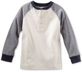 Thumbnail for your product : Osh Kosh Little Boys' Concrete Striped-Sleeve Henley Top