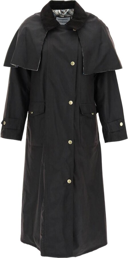 BARBOUR X ALEXA CHUNG 'elizabeth' waxed cotton trench - ShopStyle Coats