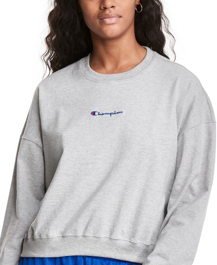 Champion Women's Cotton Logo Sweatshirt - ShopStyle