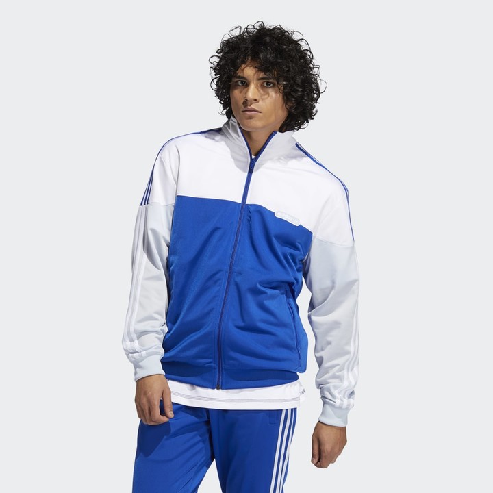 adidas Split Firebird Track Jacket Royal Blue M Mens ShopStyle