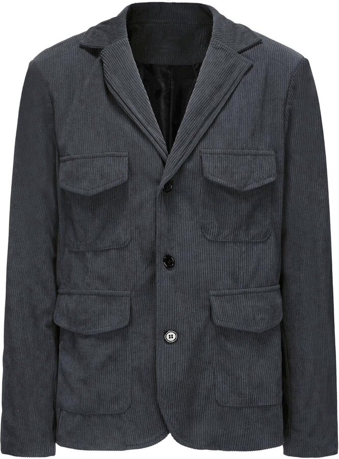 KOUZHAOA Mens Camel Topcoat Vintage Navy Peacoat Blazer And Waistcoat