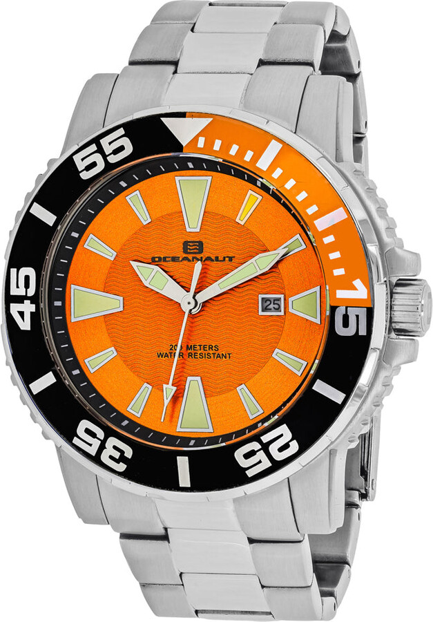Oceanaut Men's Marletta Orange Round 48mm