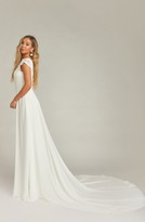 Thumbnail for your product : Show Me Your Mumu Chantel Lace Bodice Cap Sleeve Wedding Dress