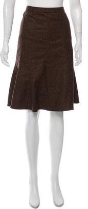 Etro Wool-Blend Herringbone Skirt