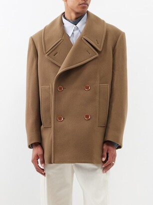 Lemaire Double-breasted Wool Pea Coat