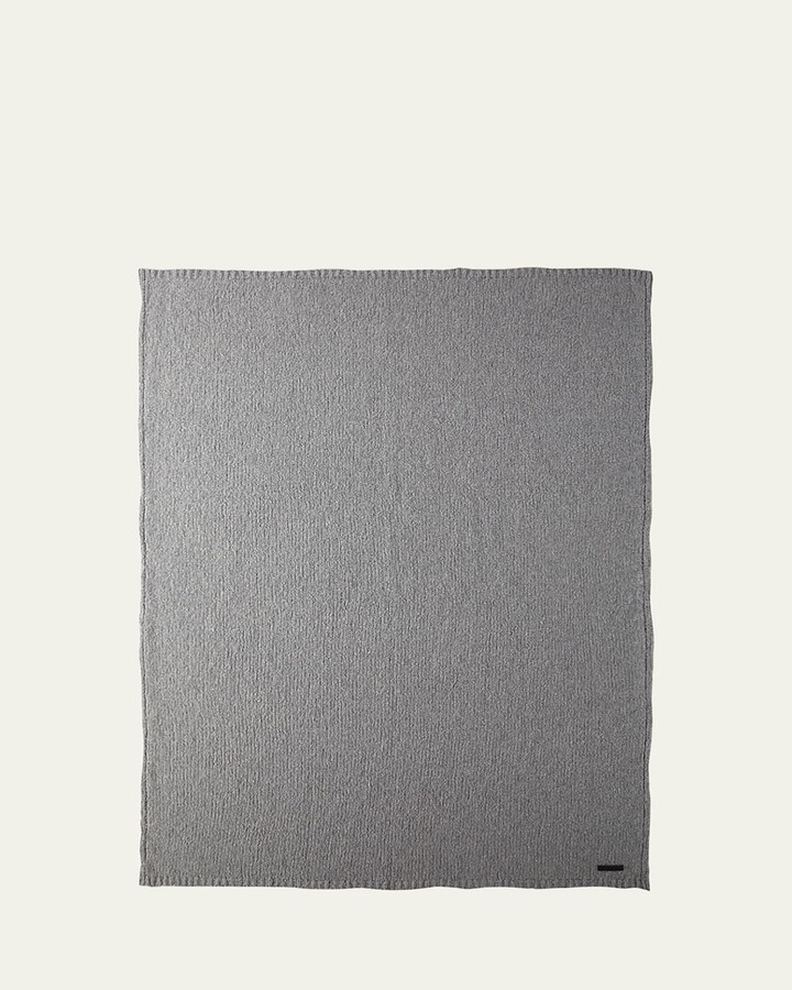 Bouclé Cashmere-Silk Throw Blanket