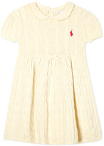 Thumbnail for your product : Ralph Lauren Classic pleated cable knit dress 3-24 months