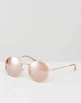 Thumbnail for your product : ASOS 90s Metal Round Sunglasses In Rose Gold