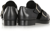 Thumbnail for your product : Alexander Wang Double monk-strap cutout leather loafers