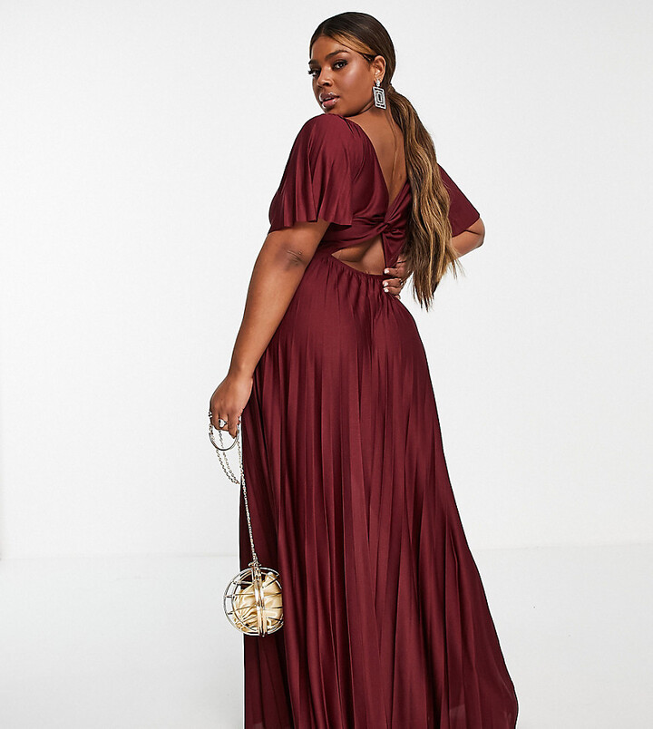 red maxi dress size 18