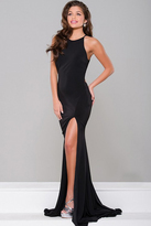 Thumbnail for your product : Jovani High Slit Halter Neck Long Prom Dress JVN43004
