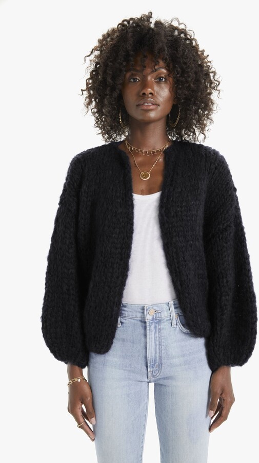 Maiami Mohair Black Mohair Cardigan Oversized Cardigan Maiami