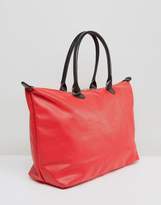 Thumbnail for your product : Mi-Pac Exclusive Faux Leather Weekender Bag In Scarlett Red