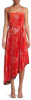 Milly Irene Tropical Palm-Print Dress