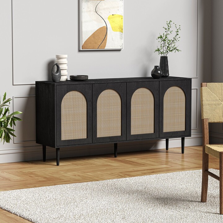 HULALA HOME Multifunctional Buffet Sideboard with Rattan Design ShopStyle