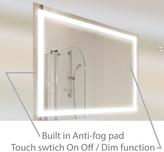 Thumbnail for your product : Dyconn Edison 72 in. x 35 in. LED Wall Mounted Backlit Vanity Bathroom LED Mirror with Touch On/Off Dimmer