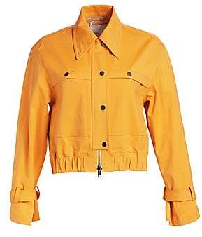 3.1 Phillip Lim Women's Cropped Trench Bomber Jacket