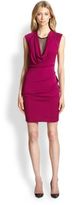 Thumbnail for your product : Yigal Azrouel Cut25 by Mesh-Insert Draped Stretch Jersey Dress
