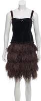 Thumbnail for your product : Lanvin Sleeveless Feather Mini Dress