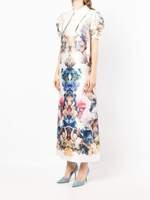 Saiid Kobeisy Mikado Pique chromatic-print dress